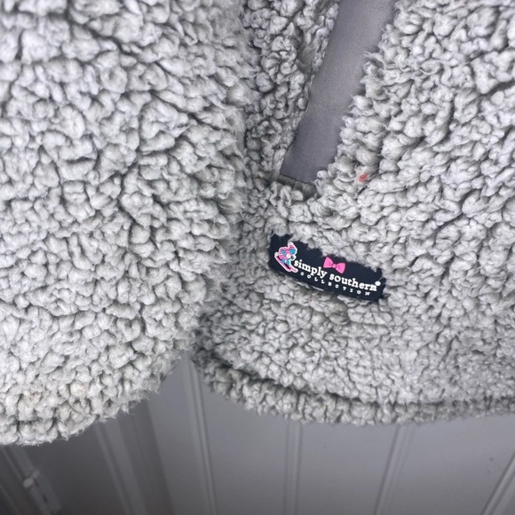 Simply Southern turtle patterned Sherpa half zip - Picture 4 of 7